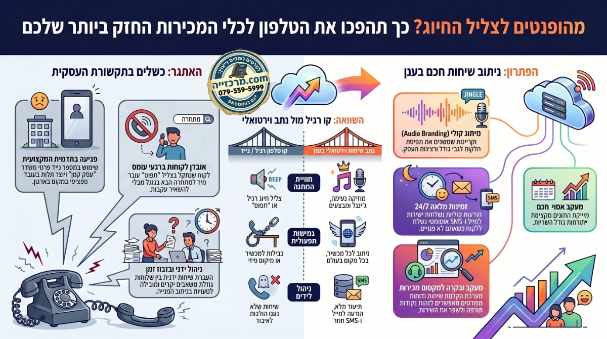 יכול לייעל ולשפר את התקשורת עם הלקוחות וגורמים חיצוניים IVR גלו כיצד נתב שיחות